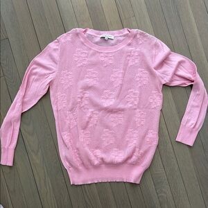 Elegant Pink Crew Neck Sweater